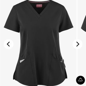 Zavate Ava Therese Women's 3-Pocket STRETCH Back Rib-Knit V-Neck Scrub Top